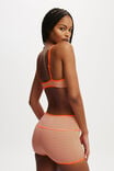 High Apex Bikini Top, ORANGE STRIPE RIB - alternate image 3