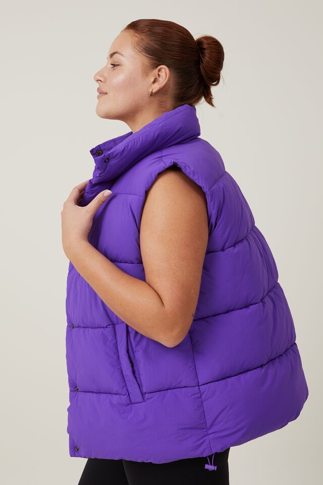 The Recycled Mother Puffer Vest 2.0, ROYAL PURPLE