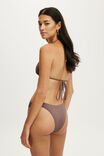 Soft Dip High Side Brazilian Bikini Bottom, CLAY TAUPE MATTE - example image 3