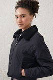 Sherpa Collar Jacket, BLACK - alternate image 2