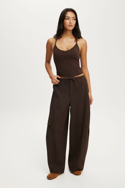 Woven Balloon Pant, FRENCH ROAST