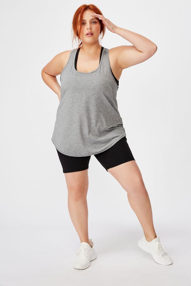 Curve Active Training Tank Top, SALT AND PEPPER