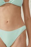 High Side Brazilian Seam Bikini Bottom, HONEYDEW MELON WIDE RIB - alternate image 2