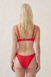 High Side Brazilian Seam Bikini Bottom, LOBSTER RED CRINKLE - alternate image 3