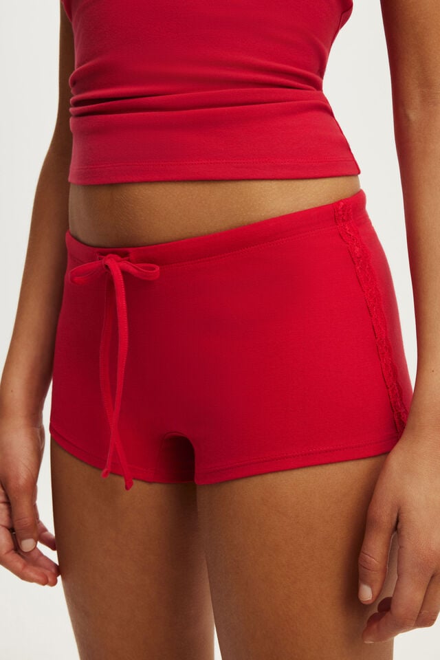 Dreamy Soft Tie Micro Short, CHEEKY CHERRY