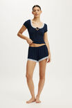 Slinky Soft Lace Trim Tee, MOON TIDE - example image 4
