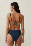 Micro Slider Triangle Bikini Top, TIDAL NAVY/BLACK CRINKLE - alternate image 3