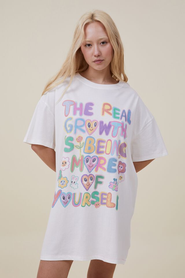 90S T-Shirt Nightie, LCN ISC/ISCREAMCOLOUR REAL GROWTH