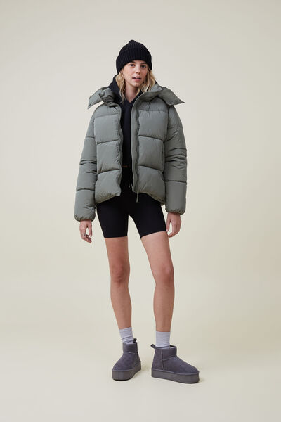 The Recycled Mother Puffer Jacket 3.0, WINTER KHAKI PEARL