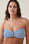 U Front Bandeau Bikini Top, SPRING BLUE CRINKLE STRIPE - alternate image 2