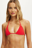 Micro String Triangle Bikini Top, HEAT WAVE RED TERRY - example image 2