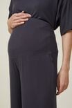 Sleep Recovery Maternity Wide Leg Pant, BLACK RIB - alternate image 3