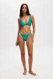 High Apex Bikini Top, DEEP GREEN SHIMMER - alternate image 4