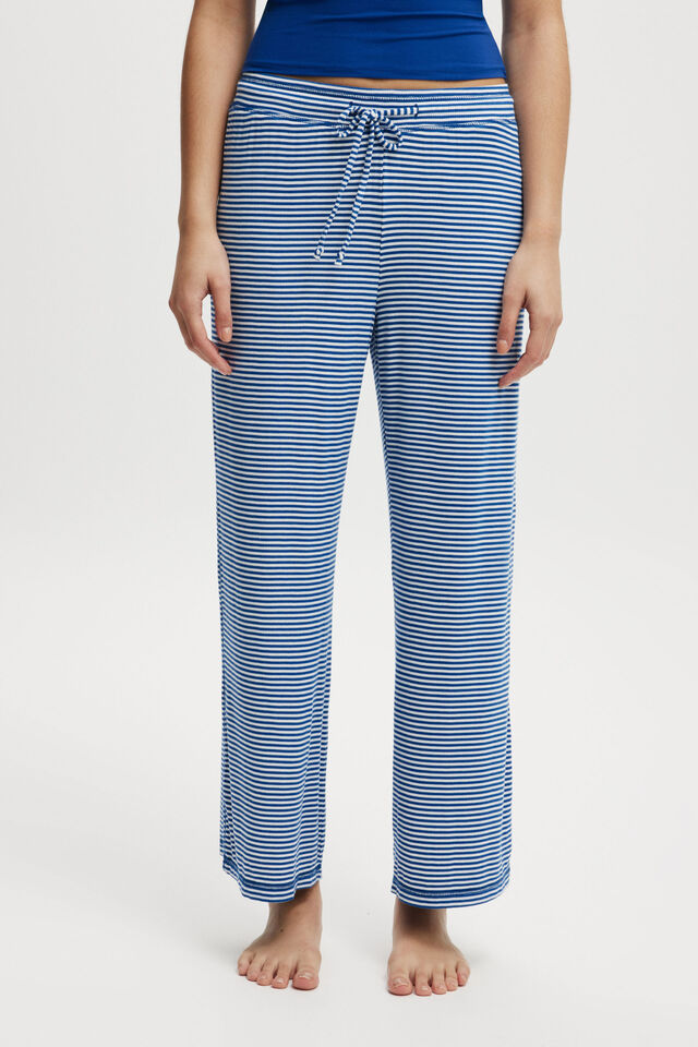 Sleep Recovery Asia Fit Wide Leg Pant, BLUE/ WHITE STRIPE