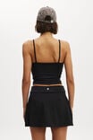 Ultra Soft Ruched Side Tank, BLACK - alternate image 3