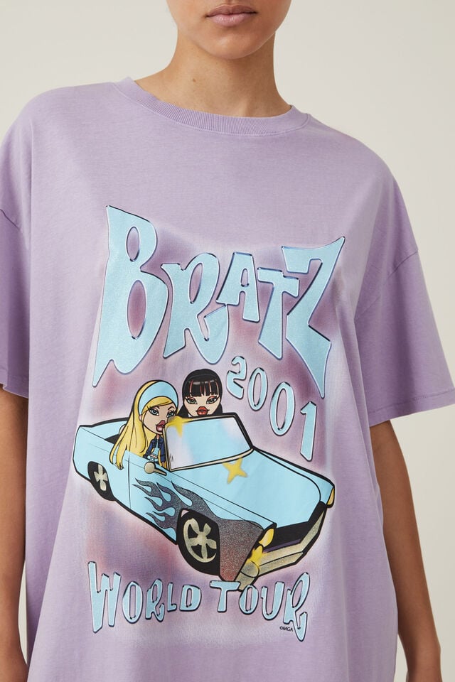 90S Graphic T-Shirt Nightie, LCN BTZ / BRATZ MOBILE