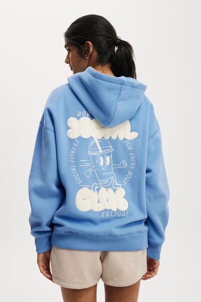 Plush Premium Graphic Hoodie, ADRIFT BLUE/SOCIAL CLUB