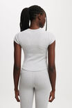 Active Curved Hem Baby Tee, LIGHT GREY MARLE - example image 3