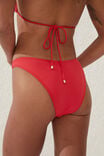 Refined High Side Brazilian Bikini Bottom, LOBSTER RED - alternate image 2