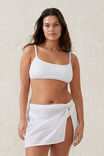 Beach Sarong Mini Skirt, WHITE - alternate image 4