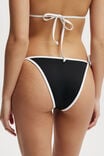 Fixed Tie Side Brazilian Bikini Bottom, BLACK/WHITE - alternate image 2