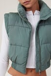 Jaqueta - The Mother Puffer Panelled Crop Vest, MYRTLE DREAM - vista alternativa 2