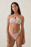 Refined High Side Brazilian Bikini Bottom, CELESTE FLORAL/WHITE - alternate image 4
