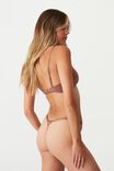 Organic Cotton Icon Tanga G String Brief, TOASTED HAZELNUT - alternate image 3