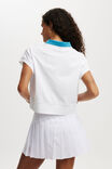 Active Polo V Neck Graphic Tshirt, WHITE/VIVID BLUE - alternate image 3