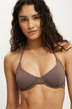 Halter Balconette Bikini Top, CLAY TAUPE MATTE - example image 2