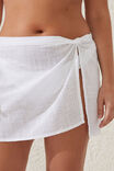 Beach Sarong Mini Skirt, WHITE - alternate image 2