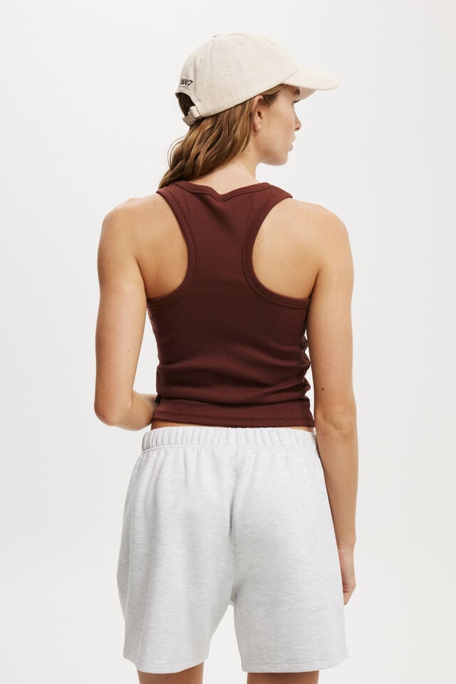 Active Core Rib Racer Tank, CAPPUCCINO