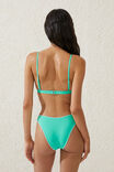 Fixed Triangle Bikini Top, FRESH GREEN/BLANKET STITCH - alternate image 3