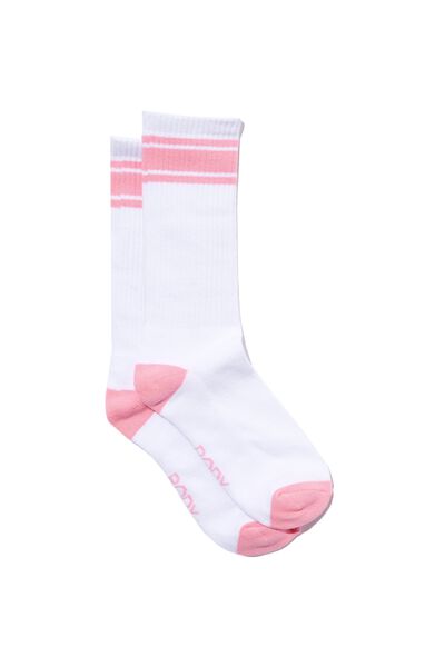 Active Tube Sock, KNOCKOUT PINK / WHITE