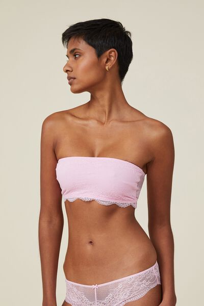 Nala Lace Multiway Bandeau, PINK FROSTING