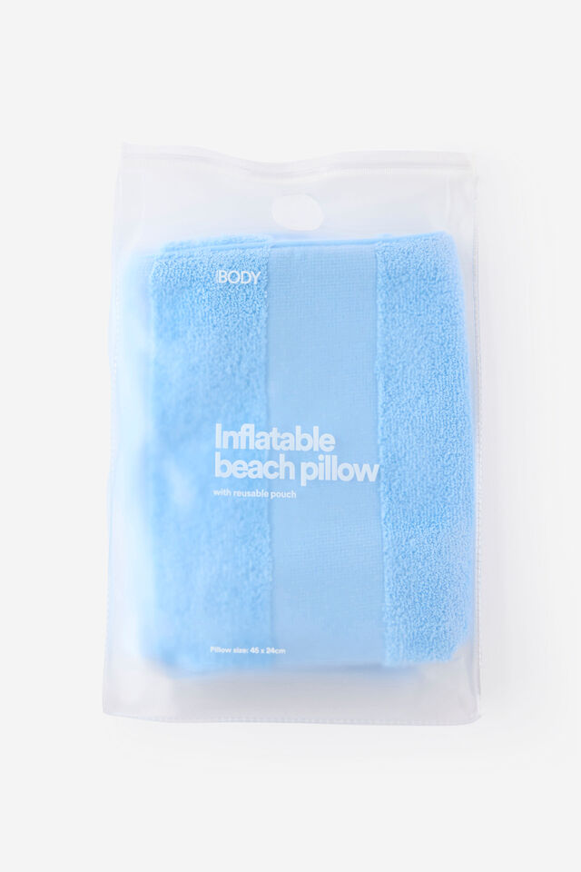 Body Inflatable Beach Pillow, WINTER SKY STRIPE