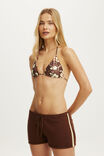 Maya Knit Relaxed Short, BROWN EMBER / MELLOW YELLOW STRIPE - example image 4