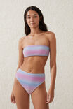 Highwaisted Cheeky Bikini Bottom, SIERRA OMBRE SUNSET METALLIC - alternate image 4