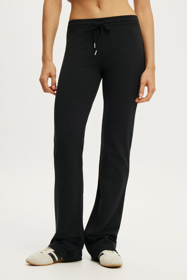 Women’s Black Stretch Modal Fleece Bootleg Sweatpant | Cotton On Body ...