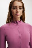 Active Core Zip Through Long Sleeve, RED VIOLET - alternate image 2