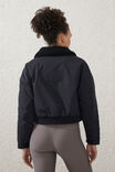 Sherpa Collar Jacket, BLACK - alternate image 3