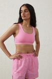 Strappy Sports Crop, CANDY PINK - alternate image 1