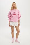 Novelty Sleep Fleece, WASHED PINK/ CHERRY BOW - alternate image 4