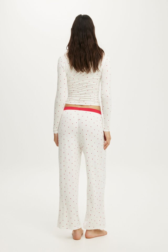 Airy Soft Asia Fit Wide Leg Pant, SMOOTH MYA HEART COCONUT MILK/CHEEKY CHERRY