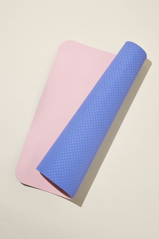 Printed Yoga Mat With Strap, BLUSHING BRIDE/ ISIS FLOWER