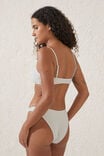 Refined High Side Brazilian Bikini Bottom, MISTY CLOUD METALLIC - alternate image 3
