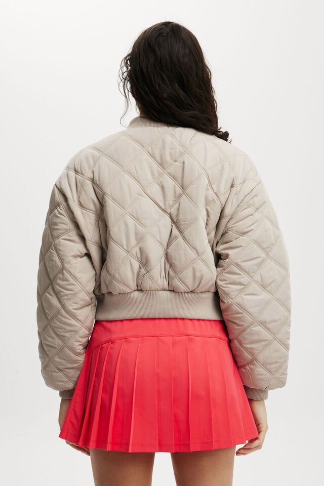 Quilted Rib Bomber Jacket, ALL SPICE