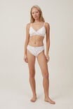 Organic Cotton Lace Bikini Brief, LEXI STRAWBERRY CREAM POINTELLE - alternate image 1