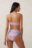 Highwaisted Cheeky Bikini Bottom, SIERRA OMBRE SUNSET METALLIC - alternate image 3