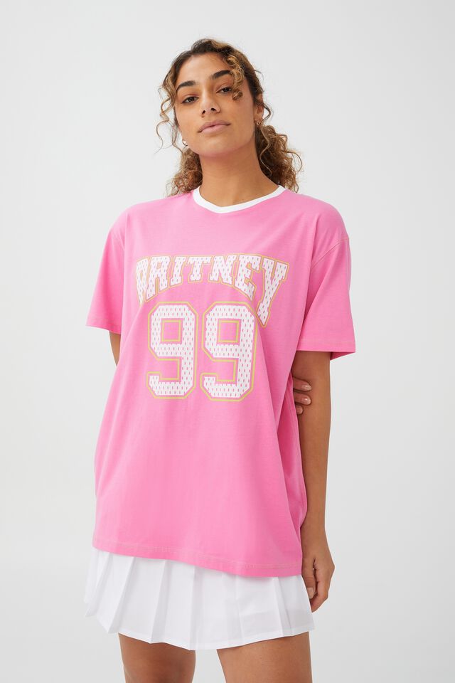 Active Graphic Tshirt, NEON ORCHID/BRITNEY LCN